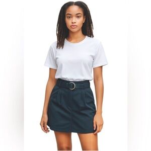 Zara trf Collection Tortoise Belted Mini Short‎ Skirt, Black,Size S